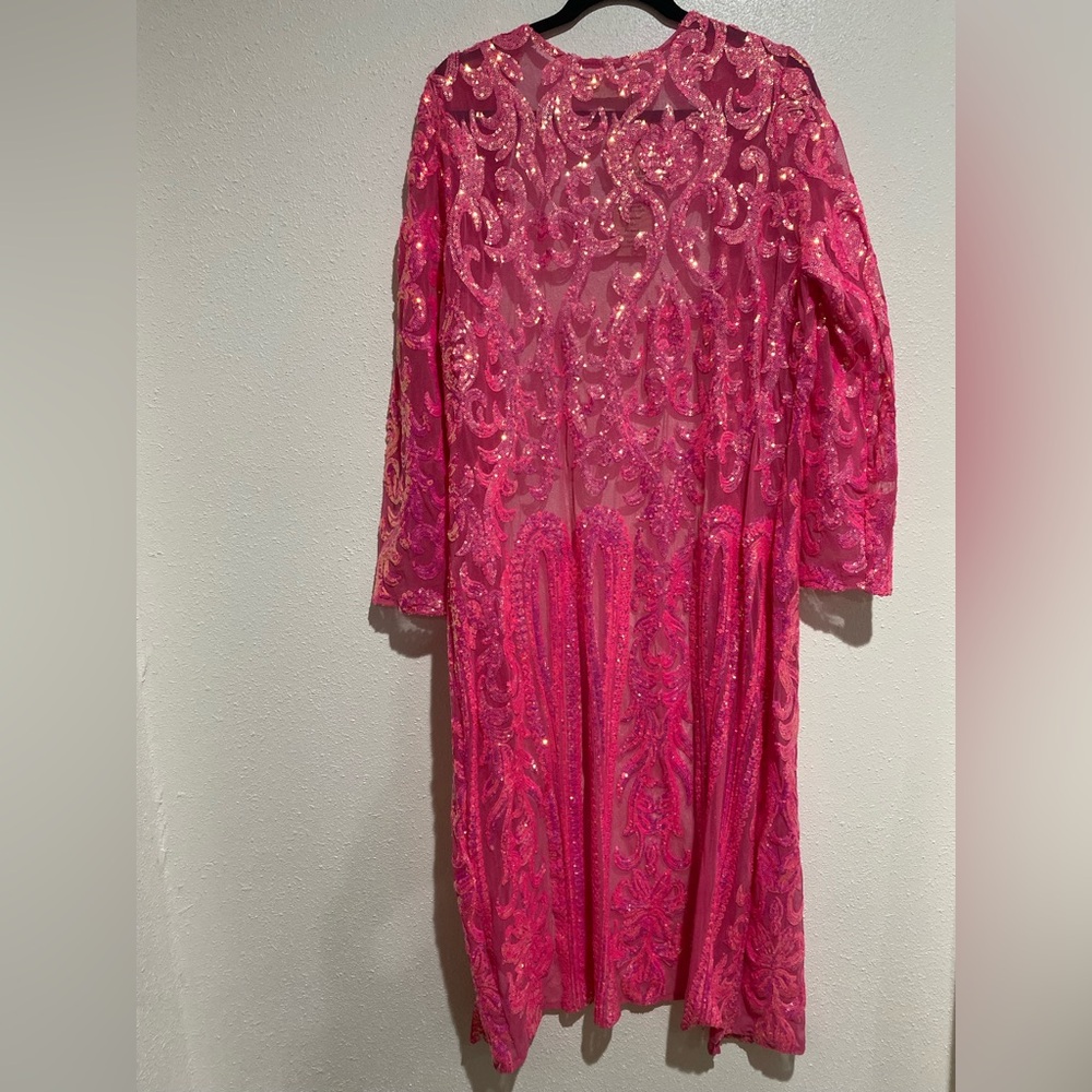 Southern Fried Chics Hot Pink Sequin Duster - Picture 5 of 10